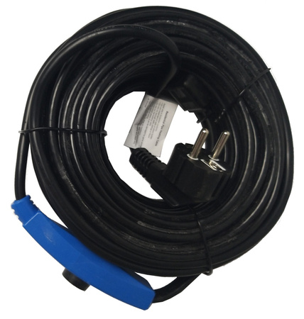 Kabel grzewczy przewód grzejny 12m z termostatem NIEBIESKI / HORIZONT